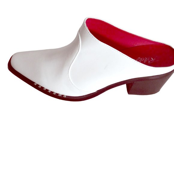 Black and White Mules, Size 9 Clogs, Slingback Heels, Women's Shoes - Picture 4 of 14